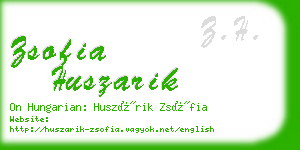 zsofia huszarik business card